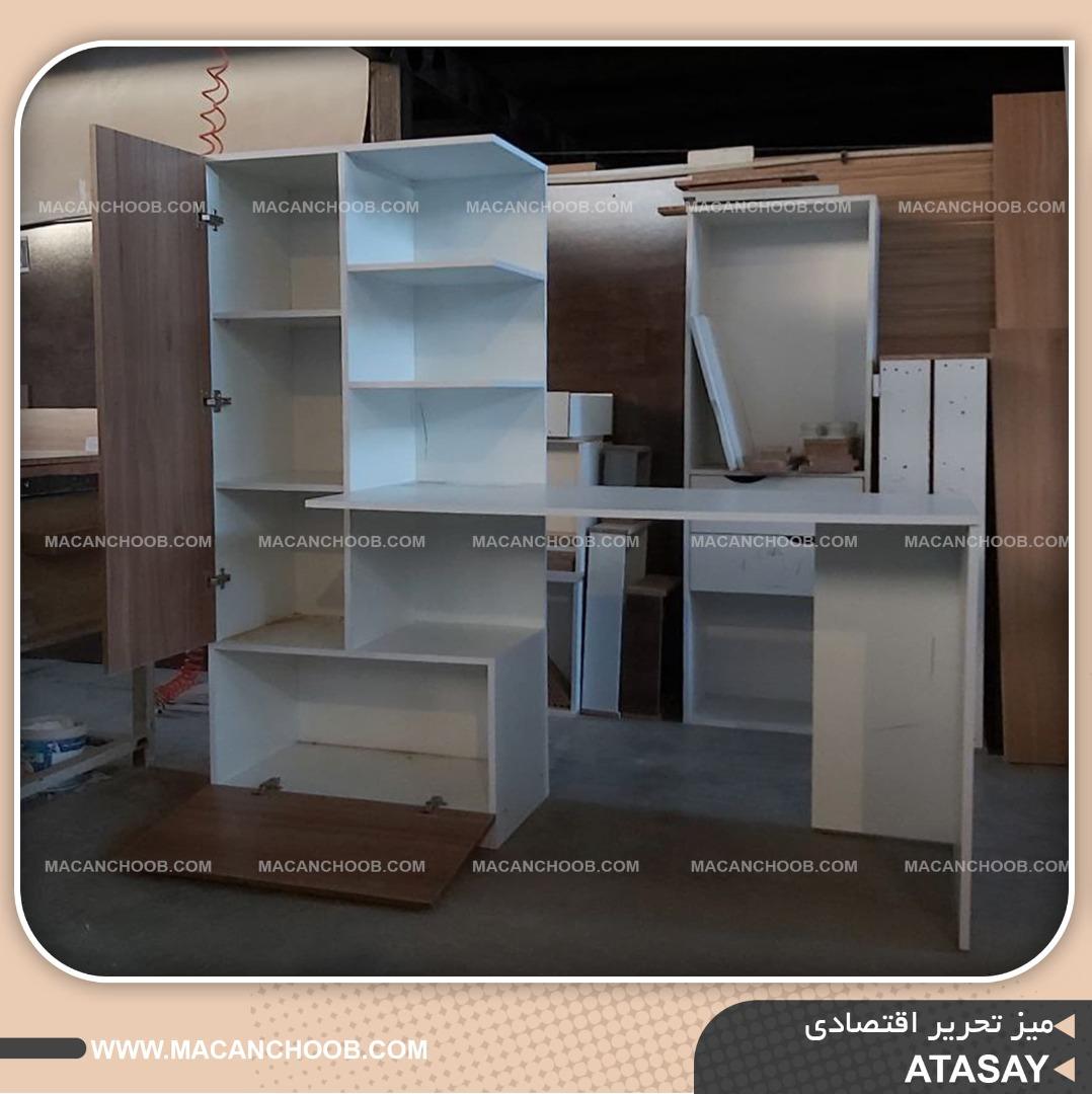 میز تحریر و مطالعه کتابخانه دار و کمد کتاب دار مدل ATASAY